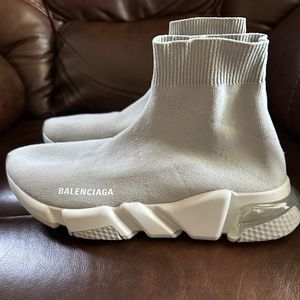 Balenciaga Speed Trainer Clear Sole Grey